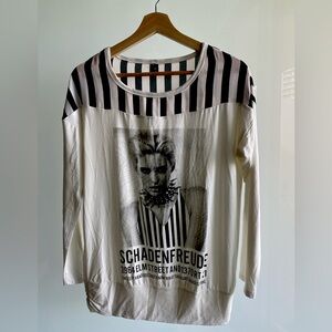 80s punk rocker top “Schadenfreude” 🙄 Size M